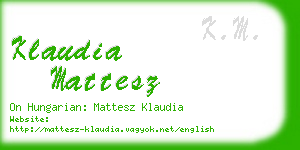 klaudia mattesz business card